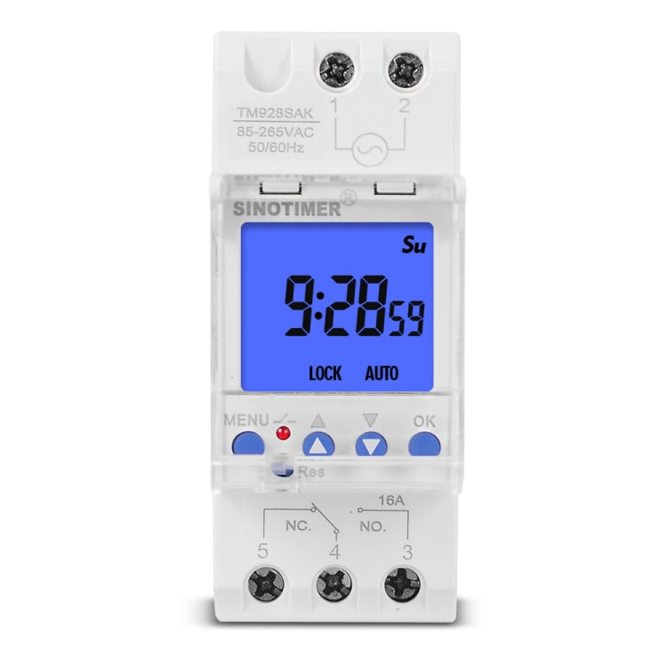 SINOTIMER TM928SAKL 85-265V 16A  1 Second to 168 Hours Programmable Electronic Time Switch - Switch by SINOTIMER | Online Shopping UK | buy2fix