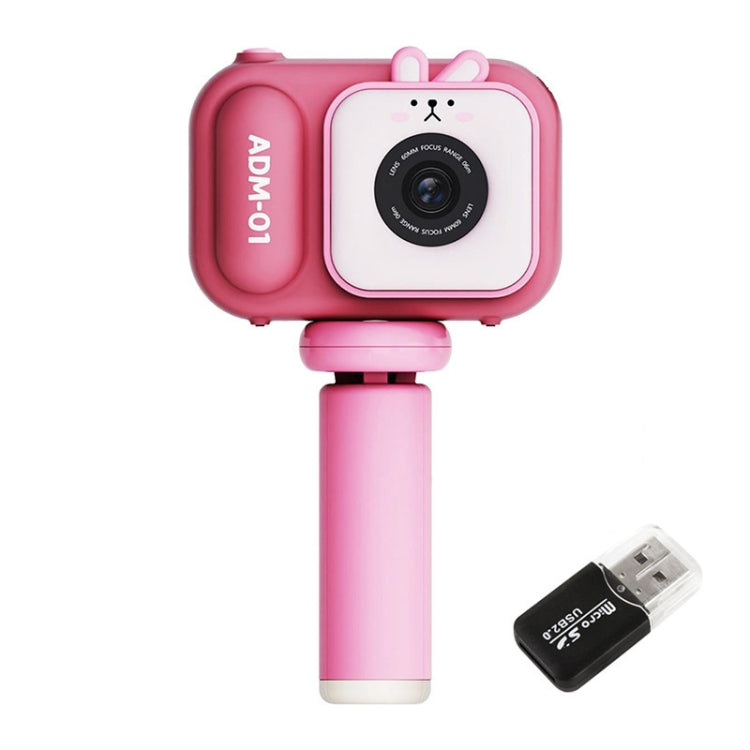 2.4 Inch IPS Screen 48MP Dual Lens Kids Digital Camera Mini Video Camera With 64G TF Card Pink Bunny - Children Cameras by buy2fix | Online Shopping UK | buy2fix