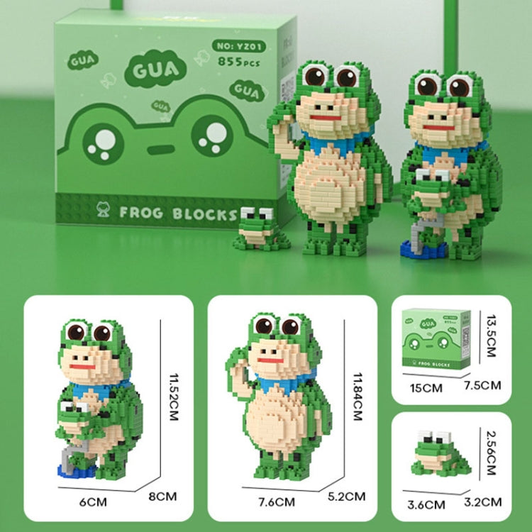 855pcs /Box Children Educational Assembly Small Frogs Building Blocks Toy(Salute) - Building Blocks by buy2fix | Online Shopping UK | buy2fix