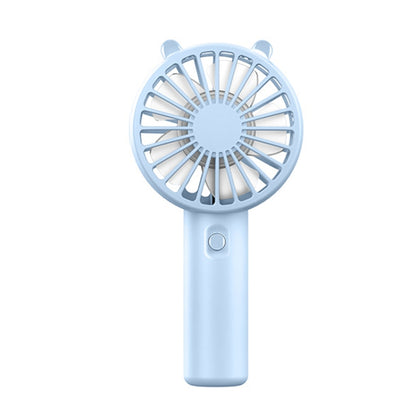 Mini USB Handheld Fan Rechargeable Portable Desktop Phone Holder(Light Blue) - Electric Fans by buy2fix | Online Shopping UK | buy2fix