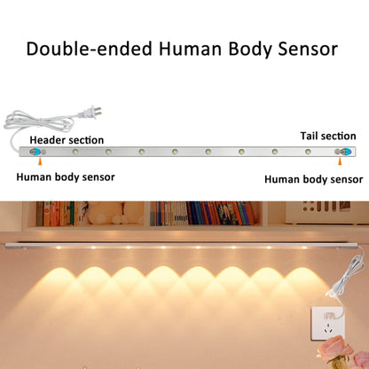 220V CN Plug Motion Sensor Wardrobe Cabinet Lamp LED Light Bar, Spec: Warm White 30cm - Sensor LED Lights by buy2fix | Online Shopping UK | buy2fix