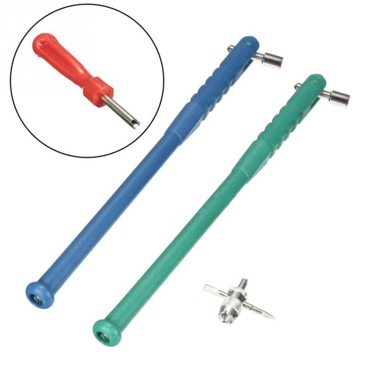 3pcs /Set Tire Valve Installation Repair Removal Wrench Tools(Green) - Hand Tool Sets by buy2fix | Online Shopping UK | buy2fix