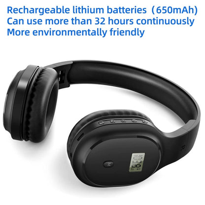 A8 Charging Version Portable Digital Display FM Headphone(Black) - Radio Player by buy2fix | Online Shopping UK | buy2fix