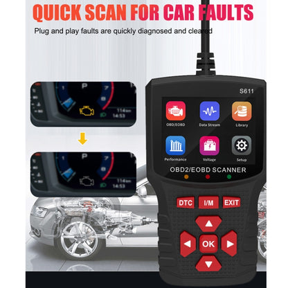 OBD/EOBD Car Handheld Intelligent Tester(S611) - Code Readers & Scan Tools by buy2fix | Online Shopping UK | buy2fix