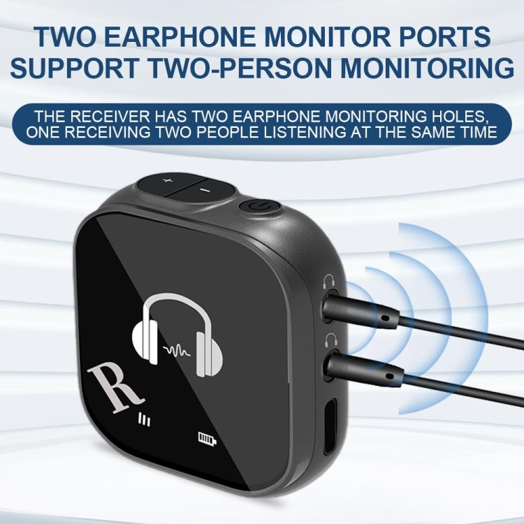 5.8G Wireless In Ear Monitor System Dual-Earphone Monitoring Transmitter Receiver, Spec: One To Two - Microphone by buy2fix | Online Shopping UK | buy2fix