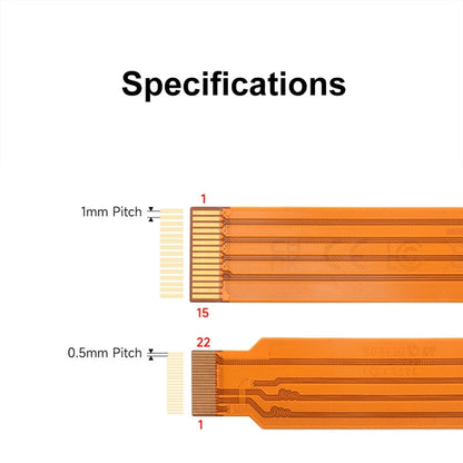 Waveshare 25947 For Raspberry Pi 5th DSI Display 22Pin To 15Pin Soft Cable FPC Cable, Spec: 500mm - Raspberry Pi Accessories by Waveshare | Online Shopping UK | buy2fix