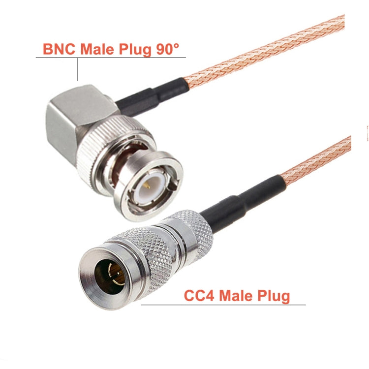 20cm CC4 Male To BNC Male Elbow Connector Cable RG179 Coaxial RF Cable - Connectors by buy2fix | Online Shopping UK | buy2fix