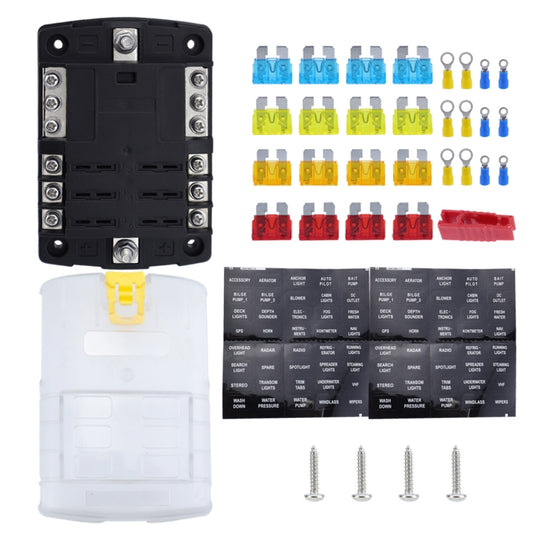 6-Way LED Indicator Fuse Box Socket For RV And Yacht, Set: Configuration 2 - Fuse by buy2fix | Online Shopping UK | buy2fix