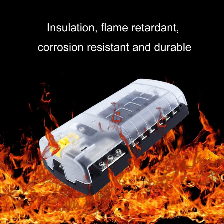 RV Yacht 12-way LED Insulated Flame-retardant Fuse Holder Box with Wire(Configuration 2) - Fuse by buy2fix | Online Shopping UK | buy2fix