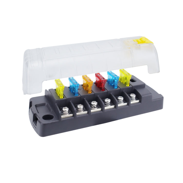 6-Way Plug-In Insulated Cover Fuse Box For Cars Yachts, Set: Upgraded Version A - Fuse by buy2fix | Online Shopping UK | buy2fix