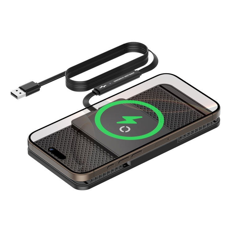 Avoid Camera Universal Car Wireless Charger Anti-slip Mat(USB Interface 1m) - Wireless Charging Pads by buy2fix | Online Shopping UK | buy2fix