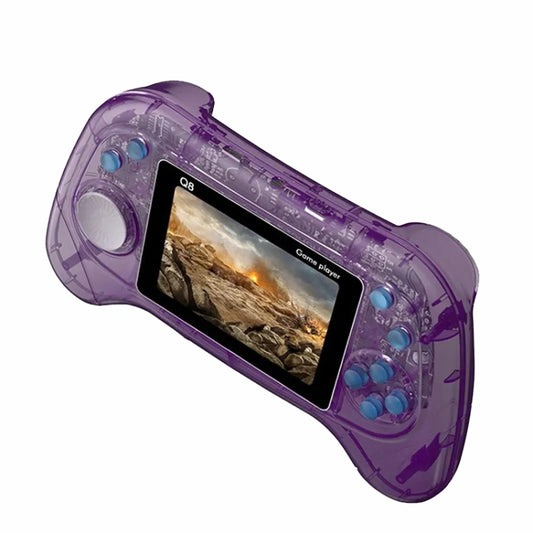 Q8 Handheld Game Console 3.0 Inch Screen Support TV Connection Built In 800 Games Singles Transparent Purple - Pocket Console by buy2fix | Online Shopping UK | buy2fix