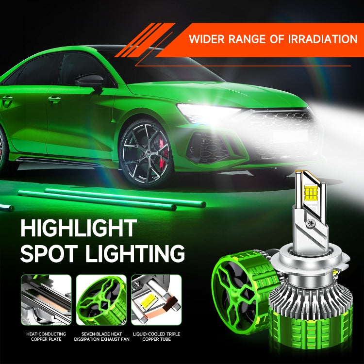 100W LED Double Copper Tube Aluminum Alloy Waterproof Car Headlight, Bulb: H11 - LED Headlamps by buy2fix | Online Shopping UK | buy2fix