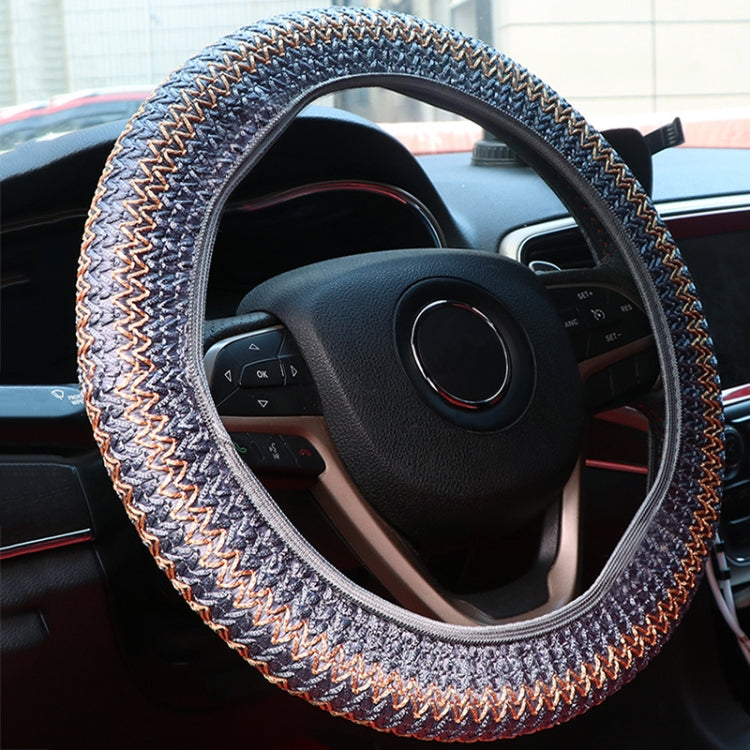 Universal Car Steering Wheel Ice Silk Non-slip Breathable Protective Cover(Gray Coffee) - Steering Wheel Accessories by buy2fix | Online Shopping UK | buy2fix