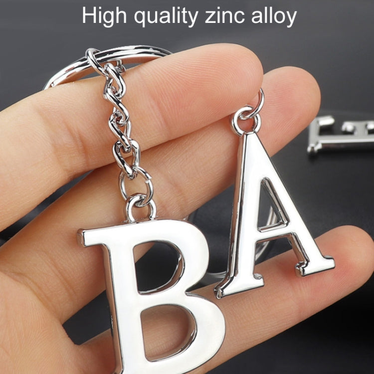 Double-Sided Three-Dimensional Plating Alphabet Keychain, Style: J - Key Rings by buy2fix | Online Shopping UK | buy2fix