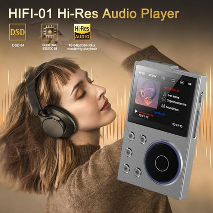 2.4 inch HIFI Bluetooth Music Player DSD256 Mastering Sound Quality Walkman, Memory: 16GB+16GB(Gray) - MP3 Player by buy2fix | Online Shopping UK | buy2fix