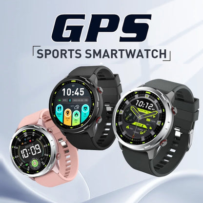 Outdoor GPS Sport Watch 1.32inch HD Round Screen Multi Sport Mode Smartwatch(Pink) - Smart Watches by buy2fix | Online Shopping UK | buy2fix