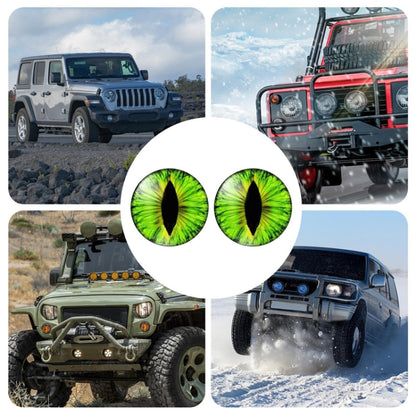 1pair Beast Eyes Headlight Decorative Stickers Off-Road Vehicle Front Lights Stereo Decals, Style: 28 - Lamp Decoration by buy2fix | Online Shopping UK | buy2fix