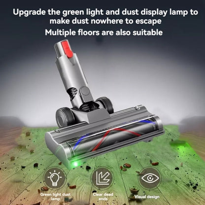 For Dyson V7 V8 V10 V11 V15 Vacuum Cleaner Lightweight Direct Drive Floor Brush Head with Dust Led Lights - For Dyson Accessories by buy2fix | Online Shopping UK | buy2fix