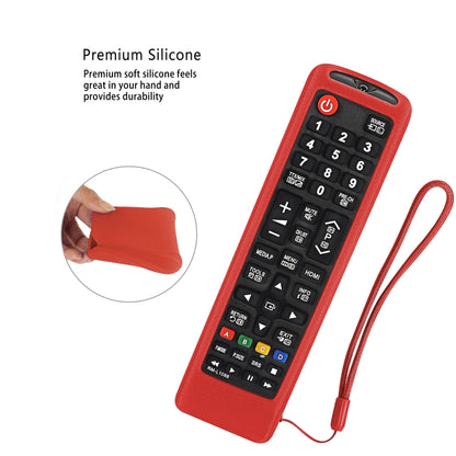 For Samsung BN59-01199F / AK59-00172A / BN59-01175C Remote Control Silicone Protective Cover(Red) - Remote Control Covers by buy2fix | Online Shopping UK | buy2fix