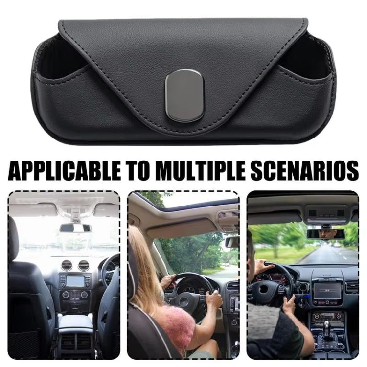 Car Sun Visor Interior Storage Glasses Bag(Black) - Sunglasses & Glasses Clips by buy2fix | Online Shopping UK | buy2fix