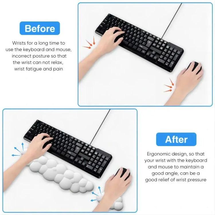 Cloud Wrist Rest Memory Foam Mouse Pad Office Desktop Wrist Brace (White) - Mouse Pads by buy2fix | Online Shopping UK | buy2fix