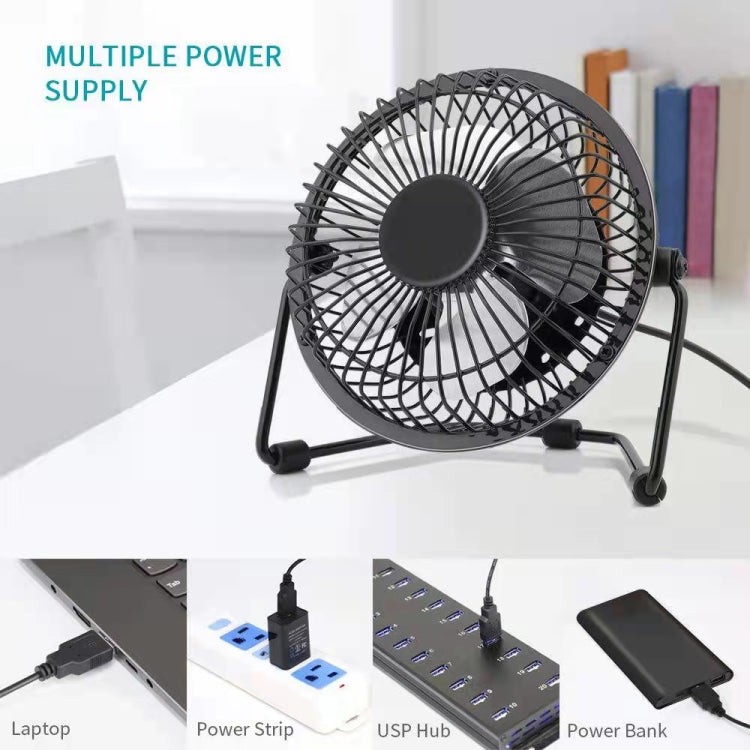 Desktop Mini USB Electric Fan (White) - Electric Fans by buy2fix | Online Shopping UK | buy2fix