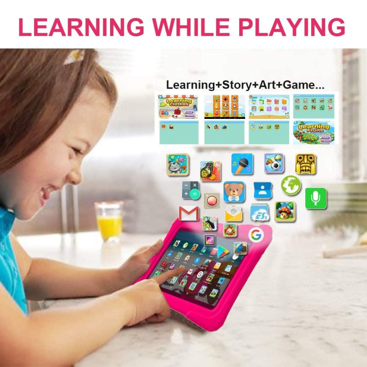 Pritom K7 Kids Education Tablet PC, 7.0 inch, 1GB+32GB, Android 10 Allwinner A50 Quad Core CPU, Support 2.4G WiFi / Bluetooth / Dual Camera, Global Version with Google Play(Red) -  by PRITOM | Online Shopping UK | buy2fix