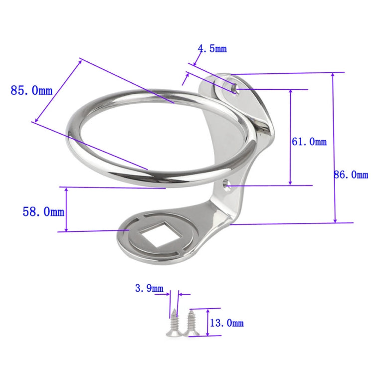 304 Stainless Steel Yacht Water Cup Holder - Marine Accessories & Parts by buy2fix | Online Shopping UK | buy2fix