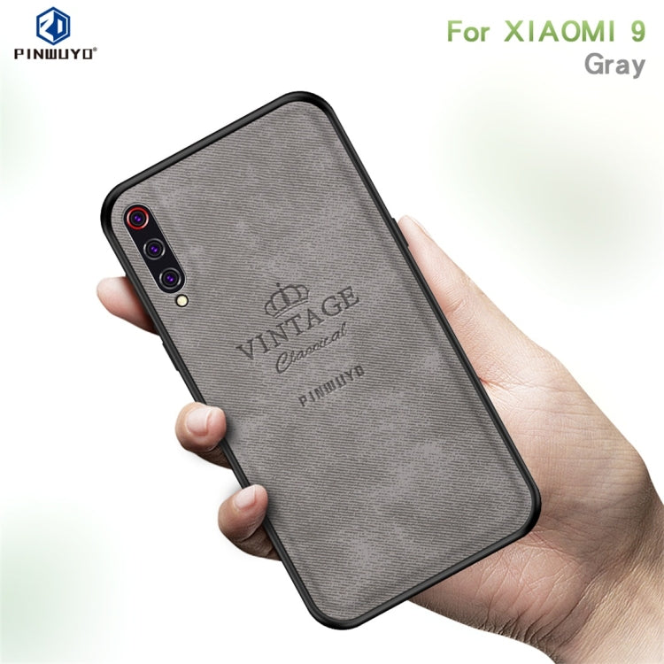 PINWUYO Shockproof Waterproof Full Coverage PC + TPU + Skin Protective Case for Xiaomi Mi 9(Grey) - Xiaomi Cases by PINWUYO | Online Shopping UK | buy2fix