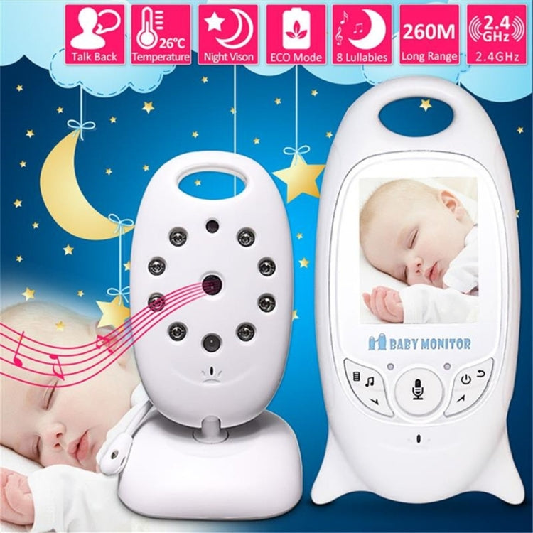 VB601 2.0 inch LCD Screen Hassle-Free Portable Baby Monitor, Support Two Way Talk Back, Night Vision(EU Plug) - Security by buy2fix | Online Shopping UK | buy2fix