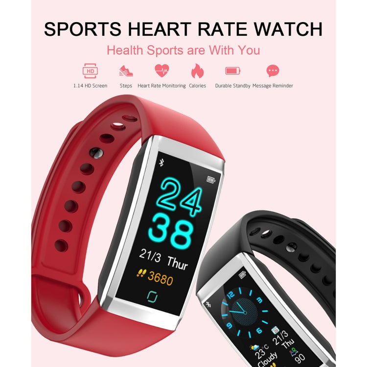 TD19 1.14 inches IPS Screen Smart Bracelet IP67 Waterproof, Support Call Reminder / Heart Rate Monitoring / Blood Pressure Monitoring / Sleep Monitoring /  Remote Camera (Black) - Smart Wear by buy2fix | Online Shopping UK | buy2fix