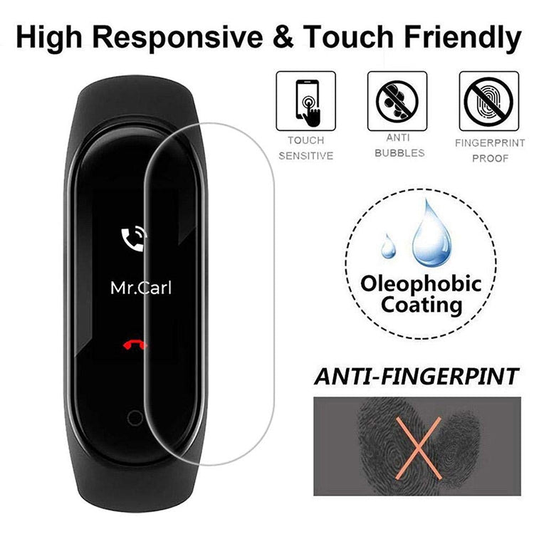 5 PCS PET Soft Screen Protective Film for Xiaomi Mi Band 5/6 - Smart Wear by buy2fix | Online Shopping UK | buy2fix