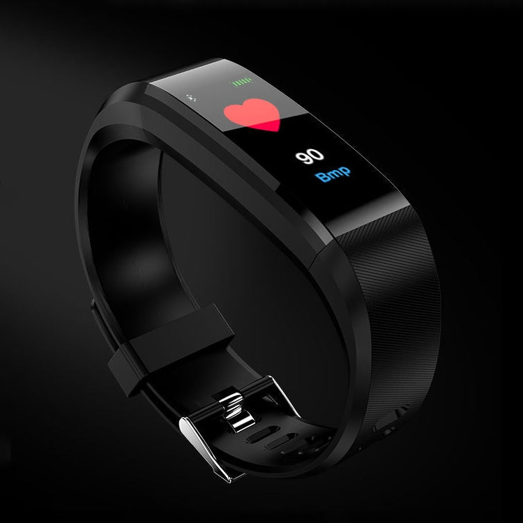 115Plus 0.96 inches OLED Color Screen Smart Bracelet,Support Call Reminder /Heart Rate Monitoring /Blood Pressure Monitoring /Sleep Monitoring /Sedentary Remind(Black) - Smart Wear by buy2fix | Online Shopping UK | buy2fix