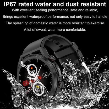 ET310 1.39 inch IPS Screen IP67 Waterproof Silicone Band Smart Watch, Support Body Temperature Monitoring / ECG (Dark Blue) - Smart Watches by buy2fix | Online Shopping UK | buy2fix