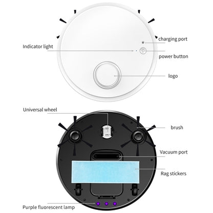 BOWAI OB12 Household Intelligent USB Charging Sweeping Robot (White) - Consumer Electronics by buy2fix | Online Shopping UK | buy2fix