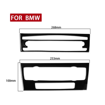 For BMW 3 Series E90/E92 2005-2012 2pcs Car Air Conditioner CD Control Panel Non-navigation with Holes Decorative Sticker, Left and Right Drive Universal - In Car by buy2fix | Online Shopping UK | buy2fix