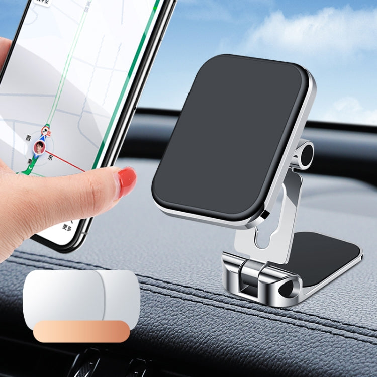 F12 Multifunctional Car Folding Magnetic Phone Navigation Holder (Silver) -  by buy2fix | Online Shopping UK | buy2fix