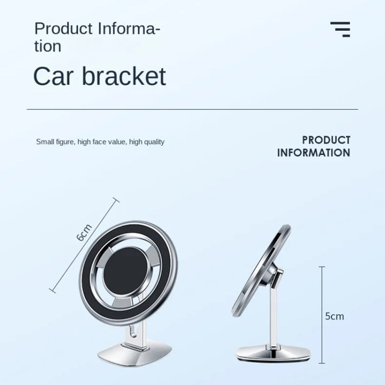 F68 360 Degree Rotating Car Magnetic Mobile Phone Bracket (Silver) - In Car by buy2fix | Online Shopping UK | buy2fix