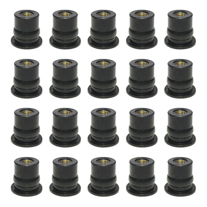 20 in 1 M6 Universal Motorcycle Windshield Brass Nuts - In Car by buy2fix | Online Shopping UK | buy2fix