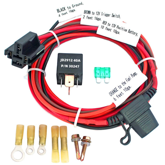 Universal 12V Electric Fuel Pump Relay Kit -  by buy2fix | Online Shopping UK | buy2fix