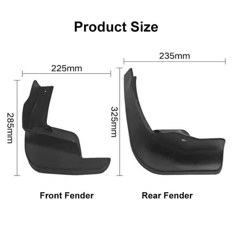 For Nissan Qashqai 2015-2021 4pcs/Set Car Auto Soft Plastic Splash Flaps Fender Guard - Mudguards by buy2fix | Online Shopping UK | buy2fix