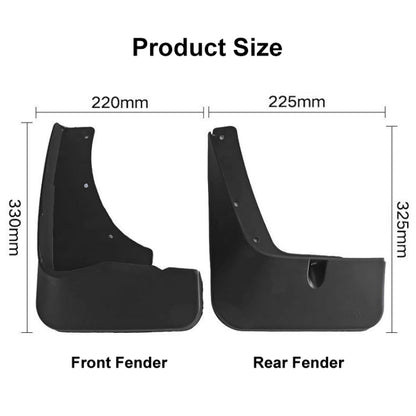 For Mitsubishi Outlander 2013-2014 4pcs/Set Car Auto Soft Plastic Splash Flaps Fender Guard - Mudguards by buy2fix | Online Shopping UK | buy2fix