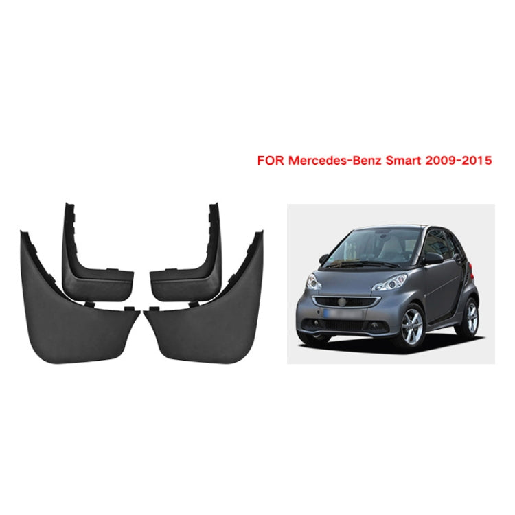 For Mercedes-Benz Smart 2009-2015 4pcs/Set Car Auto Soft Plastic Splash Flaps Fender Guard - Mudguards by buy2fix | Online Shopping UK | buy2fix