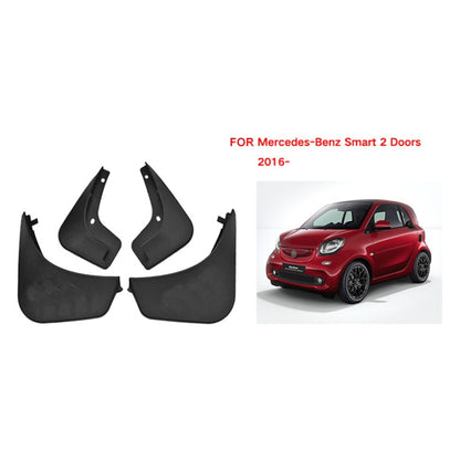 For Mercedes-Benz Smart 2-door 2016-2021 4pcs/Set Car Auto Soft Plastic Splash Flaps Fender Guard - Mudguards by buy2fix | Online Shopping UK | buy2fix