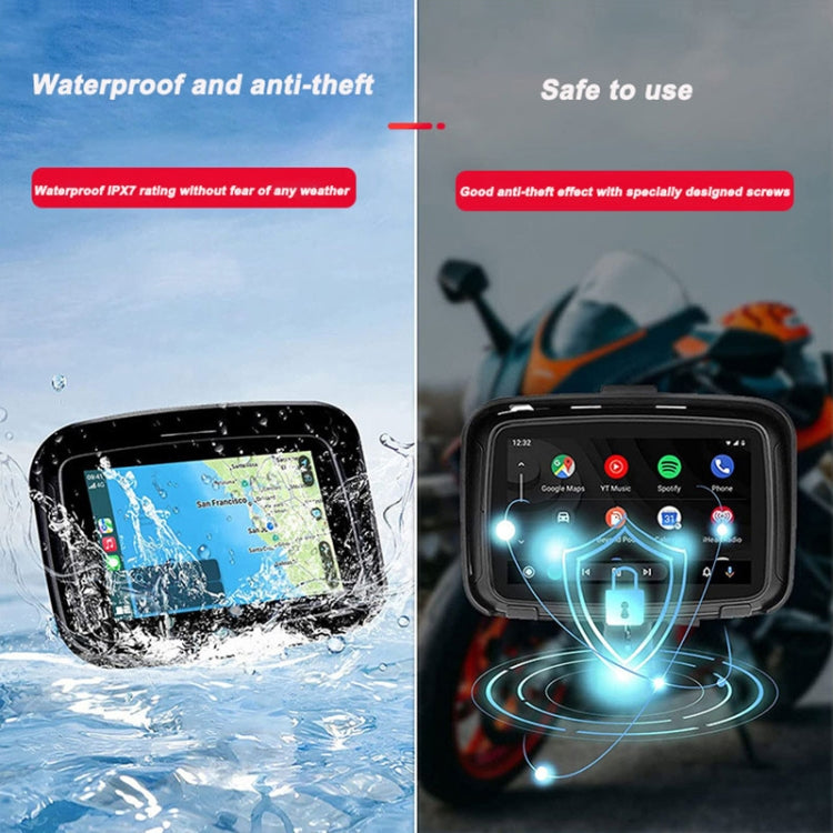 P502M Motorcycles Portable Waterproof 5 inch Wireless Carplay GPS Navigator - Electrical Instruments by buy2fix | Online Shopping UK | buy2fix