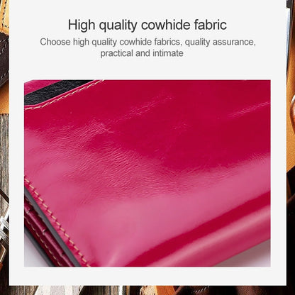 8239 Antimagnetic RFID Multi-function Leather Lady Wallet Large-capacity Purse with Detachable Card Holder (Rose Purple) - Home & Garden by buy2fix | Online Shopping UK | buy2fix