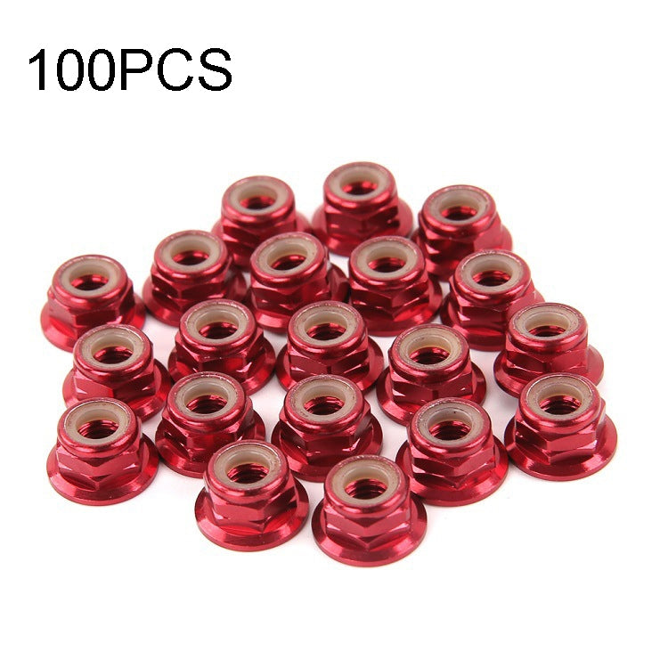 100 PCS iFlight M5 CW 6061 Aluminum Motor Screw Nuts Nylon Insert Self Lock Flange Nut for RC FPV Racing Drone Motor(Red) - Others by IFLIGHT | Online Shopping UK | buy2fix