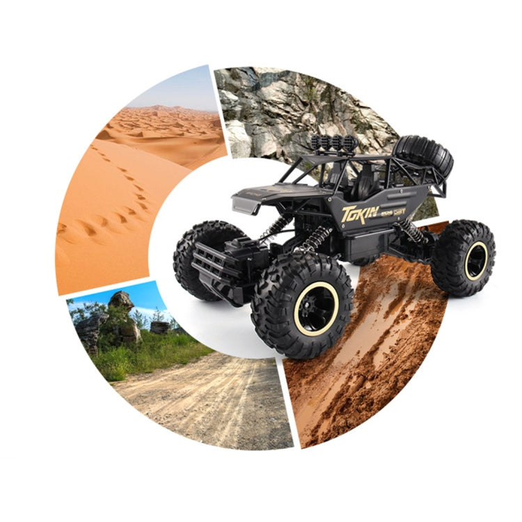 HD6026 1:12 Large Alloy Climbing Car Mountain Bigfoot Cross-country Four-wheel Drive Remote Control Car Toy, Size: 37cm(Black) - RC Cars by buy2fix | Online Shopping UK | buy2fix