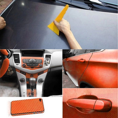 Car Decorative 3D Carbon Fiber PVC Sticker, Size: 152cm x 50cm(Orange) - Auto Film by buy2fix | Online Shopping UK | buy2fix